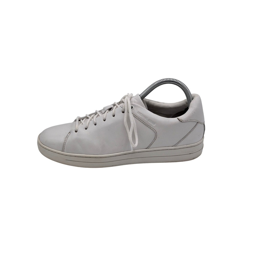 Michael Kors Shoes Mens Size 7.5 White Leather Lace Up‎ Low Top Sneaker FT22J